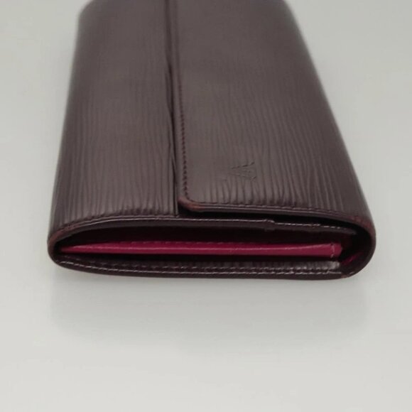 LOUIS VUITTON Epi Portefeiulle Sarah Wallet Purple Cassis - Picture 4 of 14